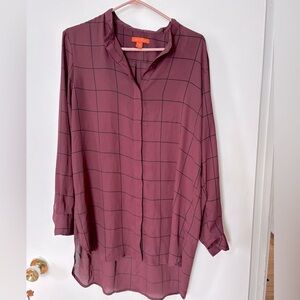🎉4/30$🎉 Joe Fresh Red Button Down Shirt  and Boxy Style🖤